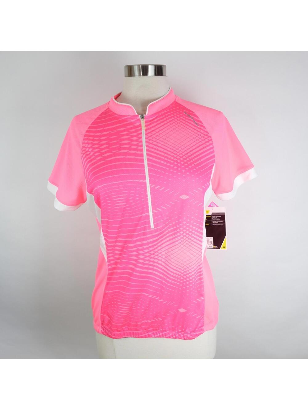 Nishiki Women's Cycling Jersey Size Large Pink 1/4 Zip Top Bike Bicycle NEW